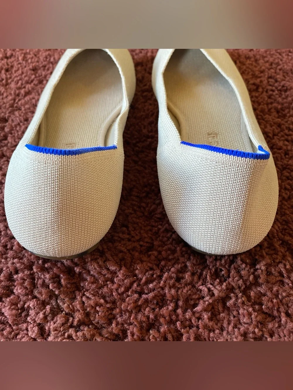 Rothy’s The Flat Ballet Round Toe Shoes Women’s Size 10 Beige Minimalist Casual